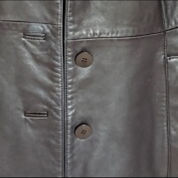 Vintage 90s Black Leather Jacket - Picture 3 of 4
